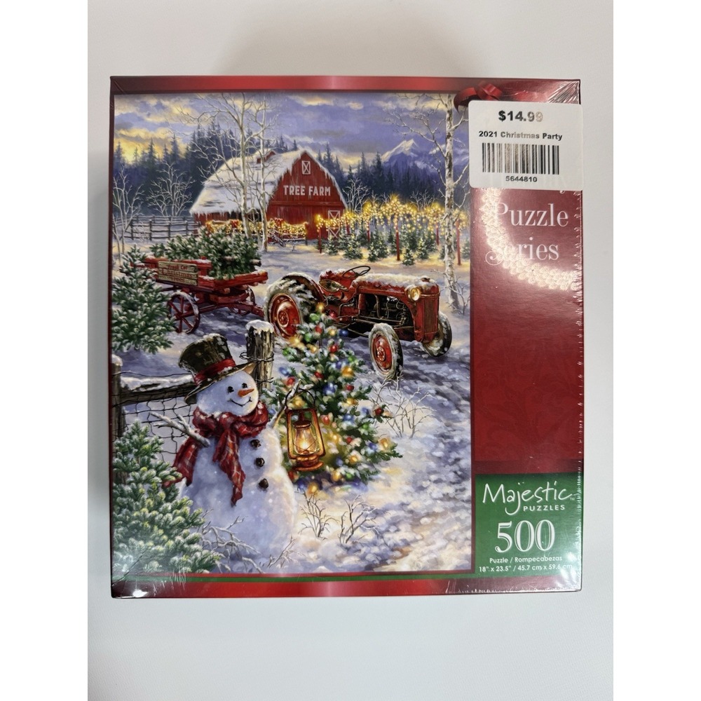 Majestic Christmas Tree Farm Holiday Puzzle 500 Pieces Factory Sealed New